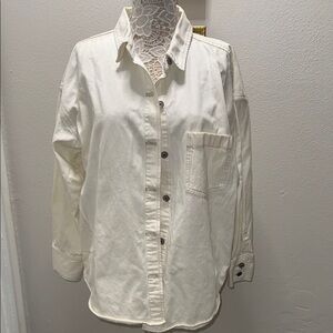 Abercrombie & Fitch Off-White Jean Jacket